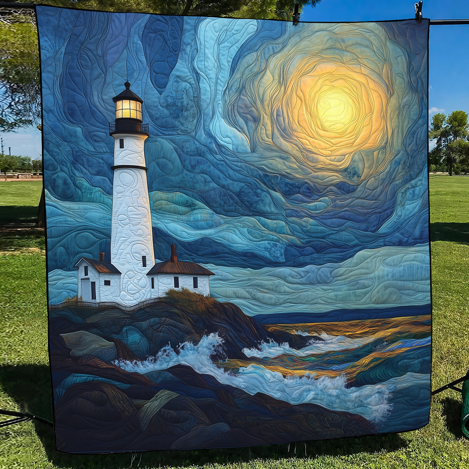 Harbor of Hope Quilted Blanket Christmas Blanket Gift