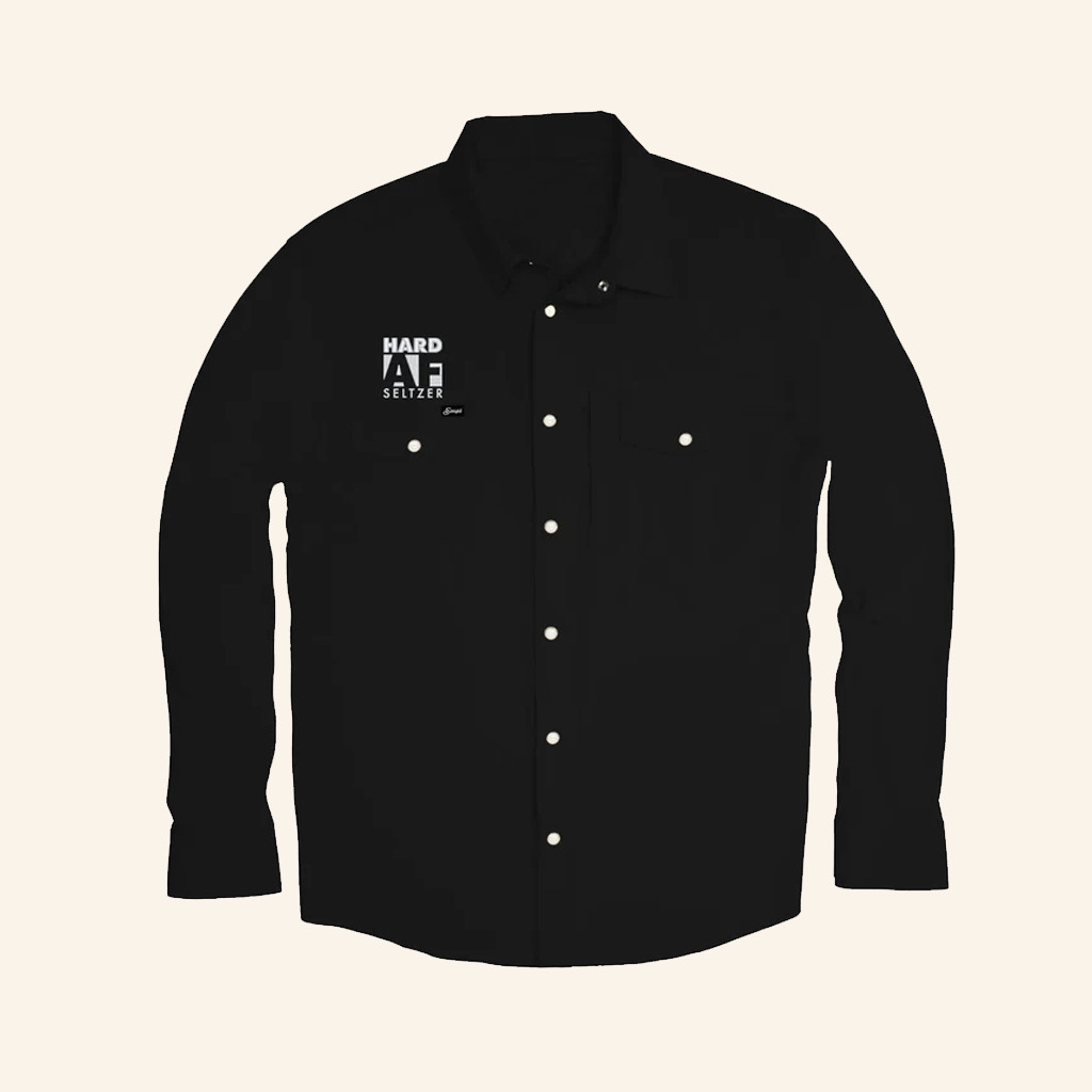 Hard AF Seltzer Button Up Long Sleeve Shirt Drinkin Bros Merch Gifts For Dad