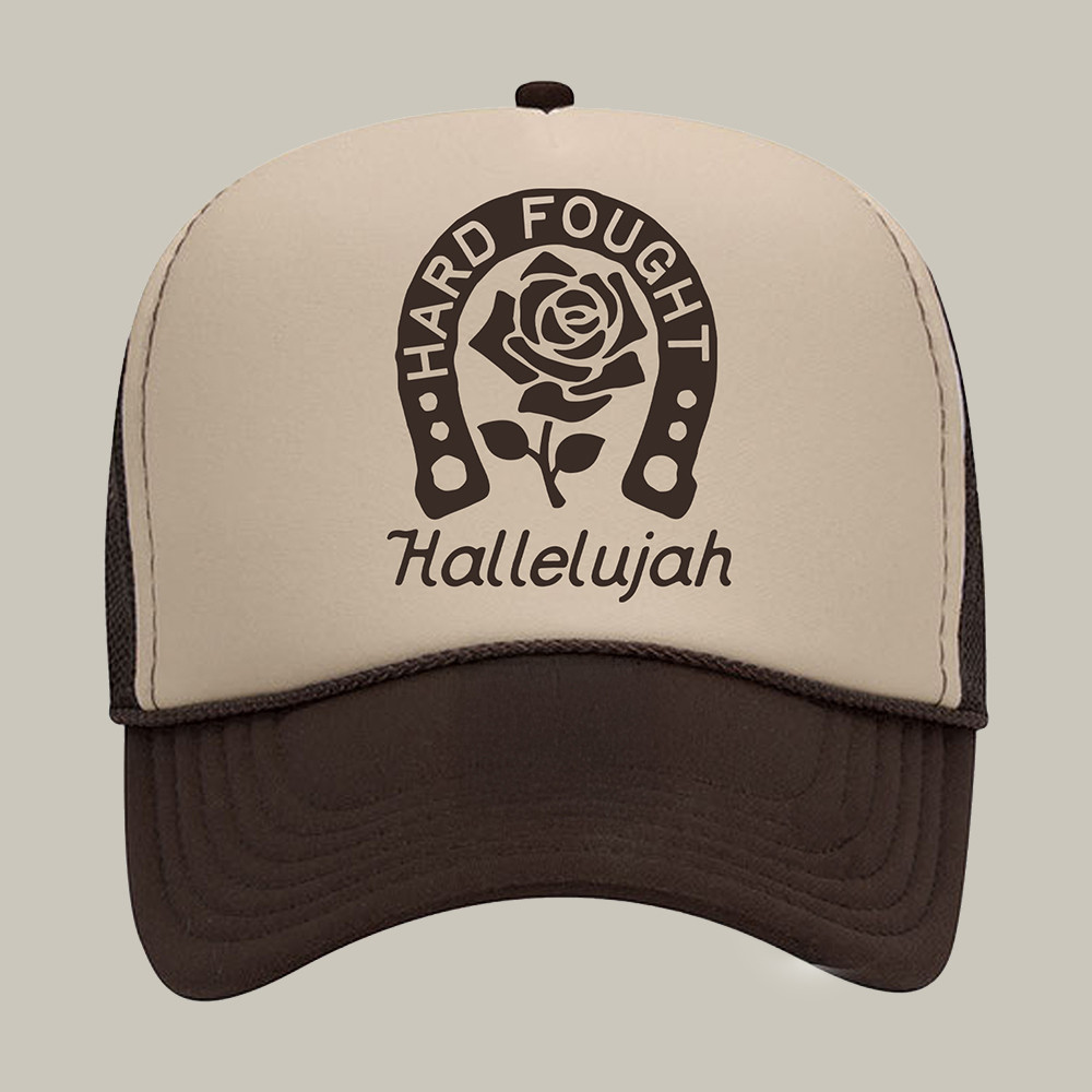 Hard Fought Hallelujah Horseshoe Graphic Hat Brandon Lake Merch Best Gift For Music Enthusiast