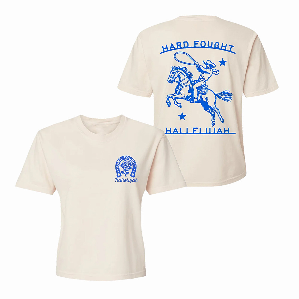 Hard Fought Hallelujah Merch The Lone Rider Cowboy T-Shirt Gift For Men