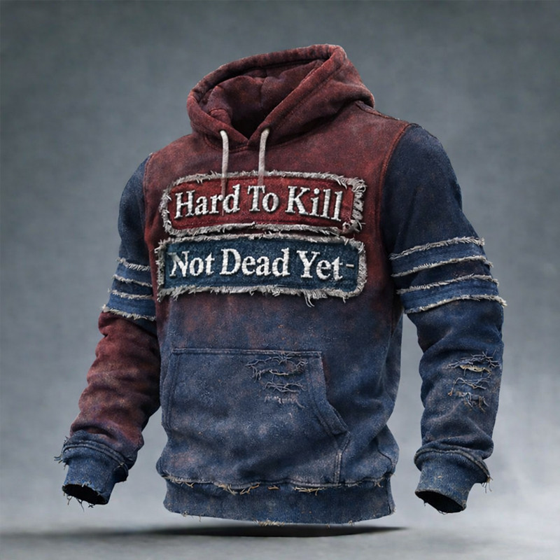 Hard To Kill Not Dead Yet Vintage Hoodie Old Veteran Apparel Good Gift For Dad