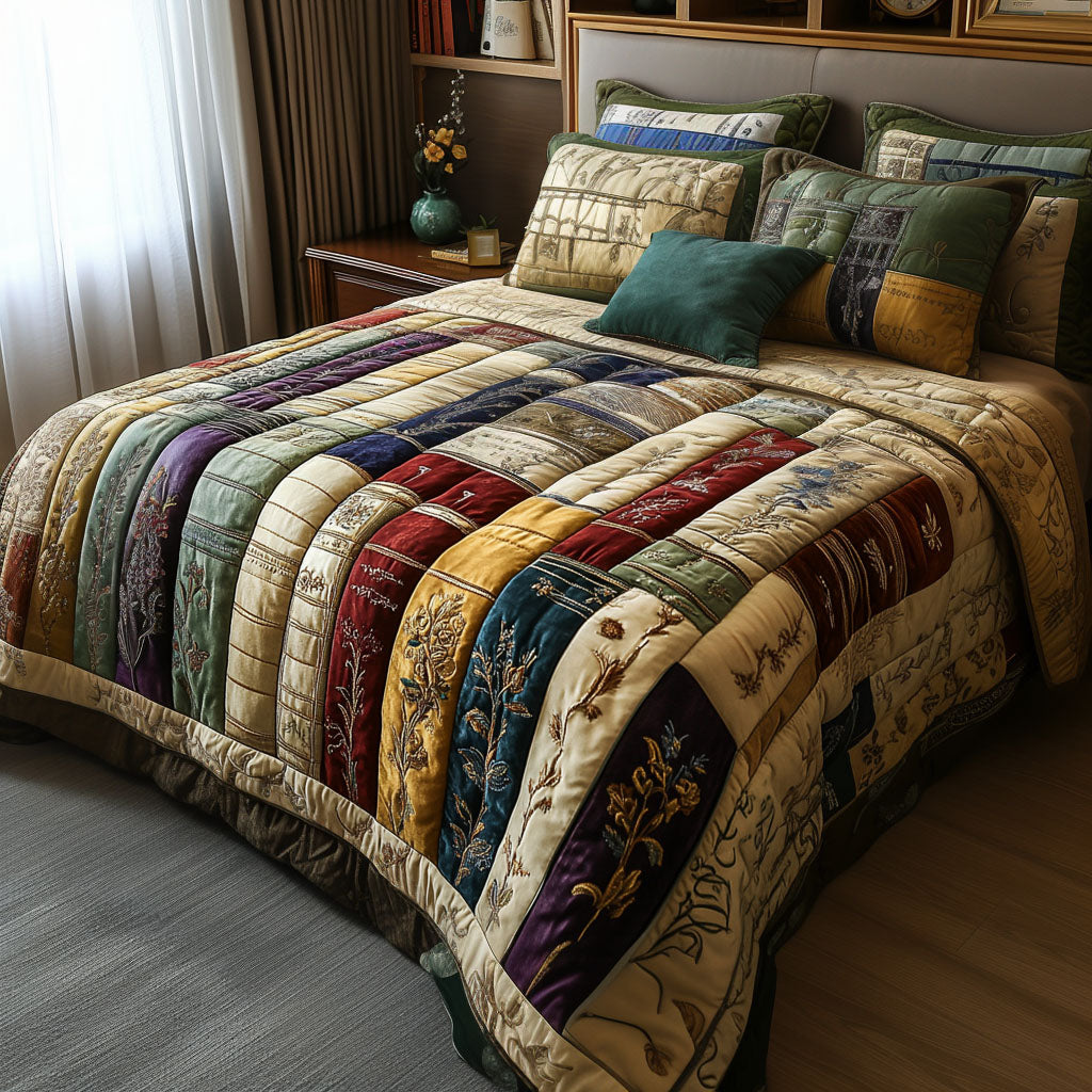 Hardcover Haven Quilted Bedding Set Bed Decor Ideas Gifts For People Who Love Books