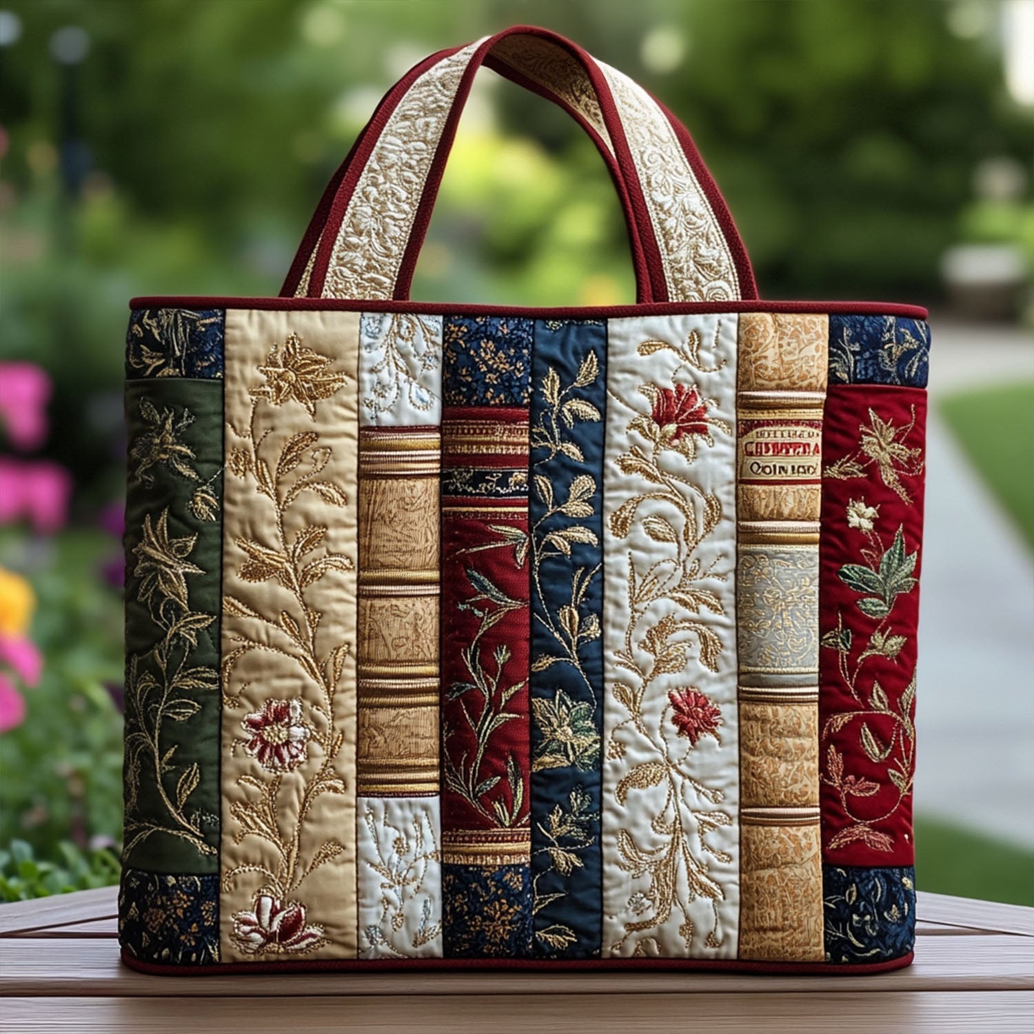 Hardcover Journey Quilted Tote Bag Book Themed Birthday Gifts