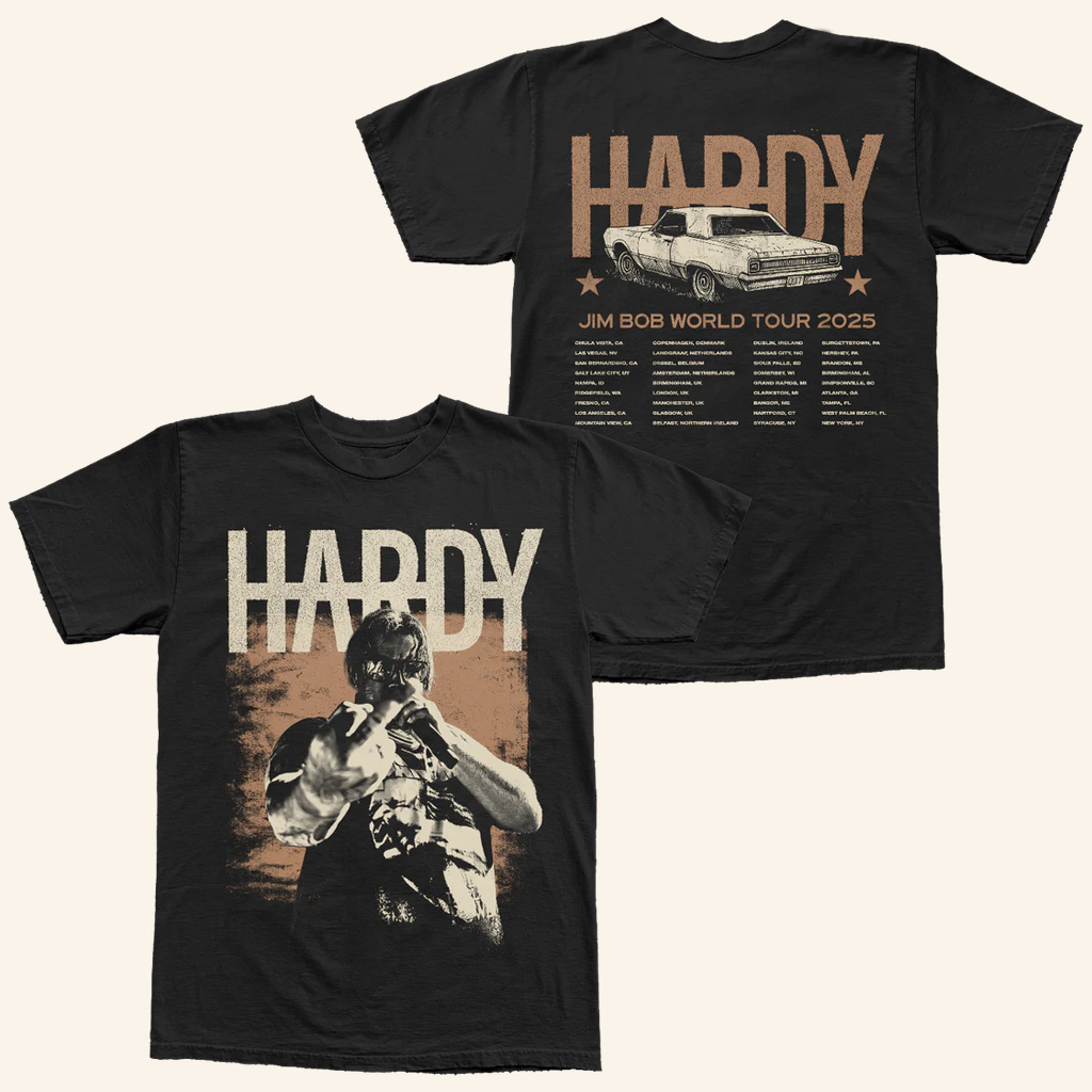 Hardy Merch Photo Tour T-Shirt Jim Bob World Tour 2025 Shirt Gifts For Music Lovers