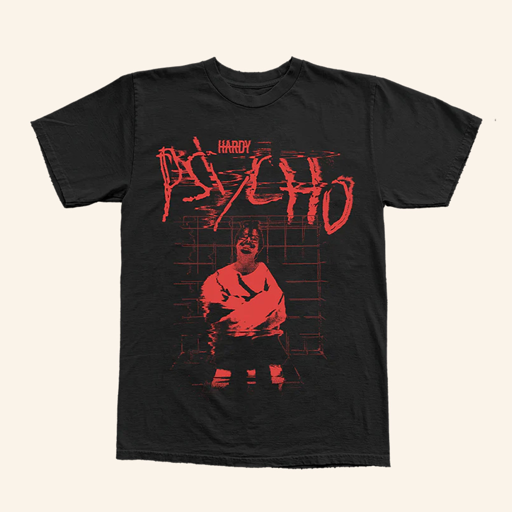 Hardy Merch Psycho Black T-Shirt Unique Gifts For Music Lovers Hardy Merch Psycho Black T-Shirt Unique Gifts For Music Lovers
