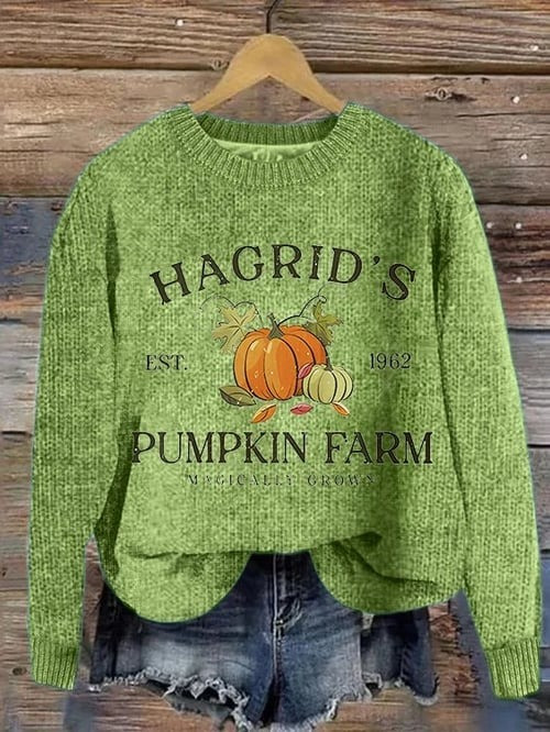Hargrid's Pumpkin Farm Sweater Pumpkin Clothing Xmas Holiday Presents For Her
