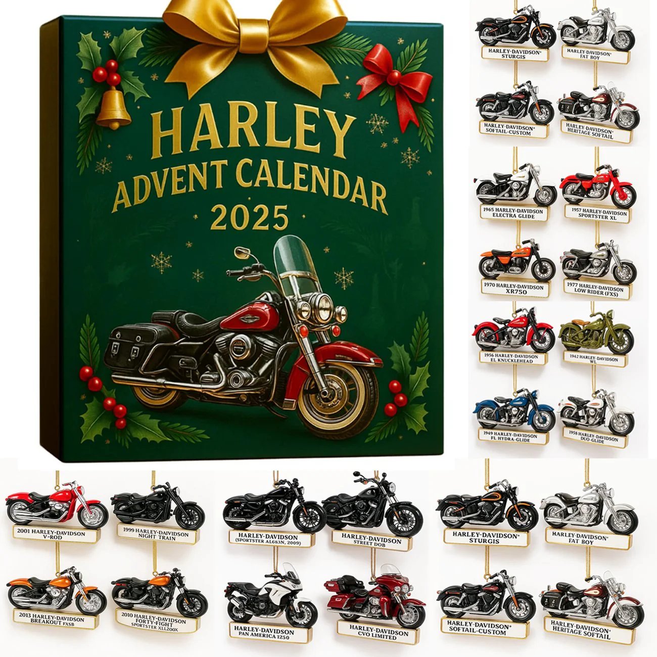 Harley Advent Calendar 2025 Holiday Decor Christmas Advent Calendar Xmas Gifts For Him