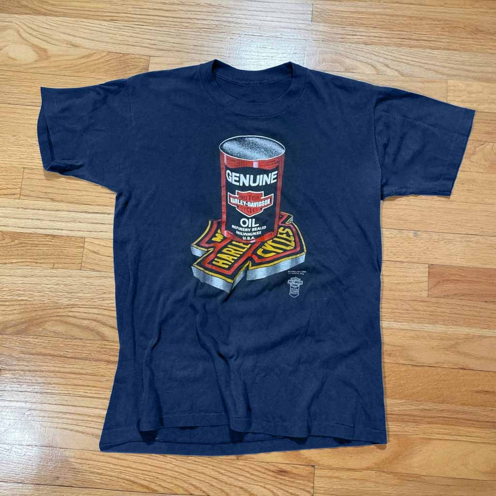 Harley Davidson 3D Emblem Genuine Oil Shirt Good Gifts For Boyfriend