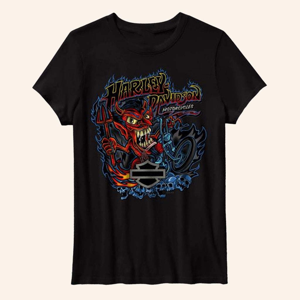 Harley Davidson Merch Devil On Wheels Shirt Best Birthday Gift For Him Harley Davidson Merch Devil On Wheels Shirt Best Birthday Gift For Him