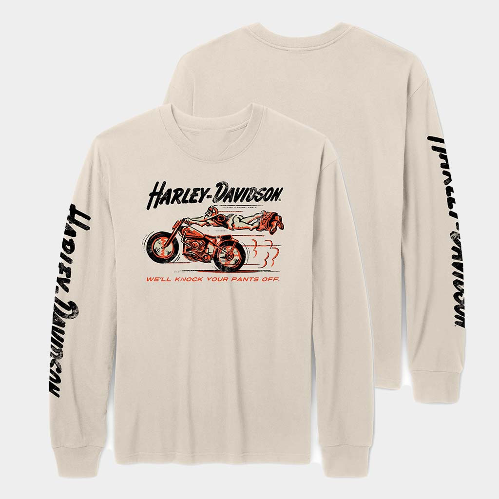 Harley Davidson Merch H D Knock Your Pants Off Long Sleeve T-Shirt Gift For Dad