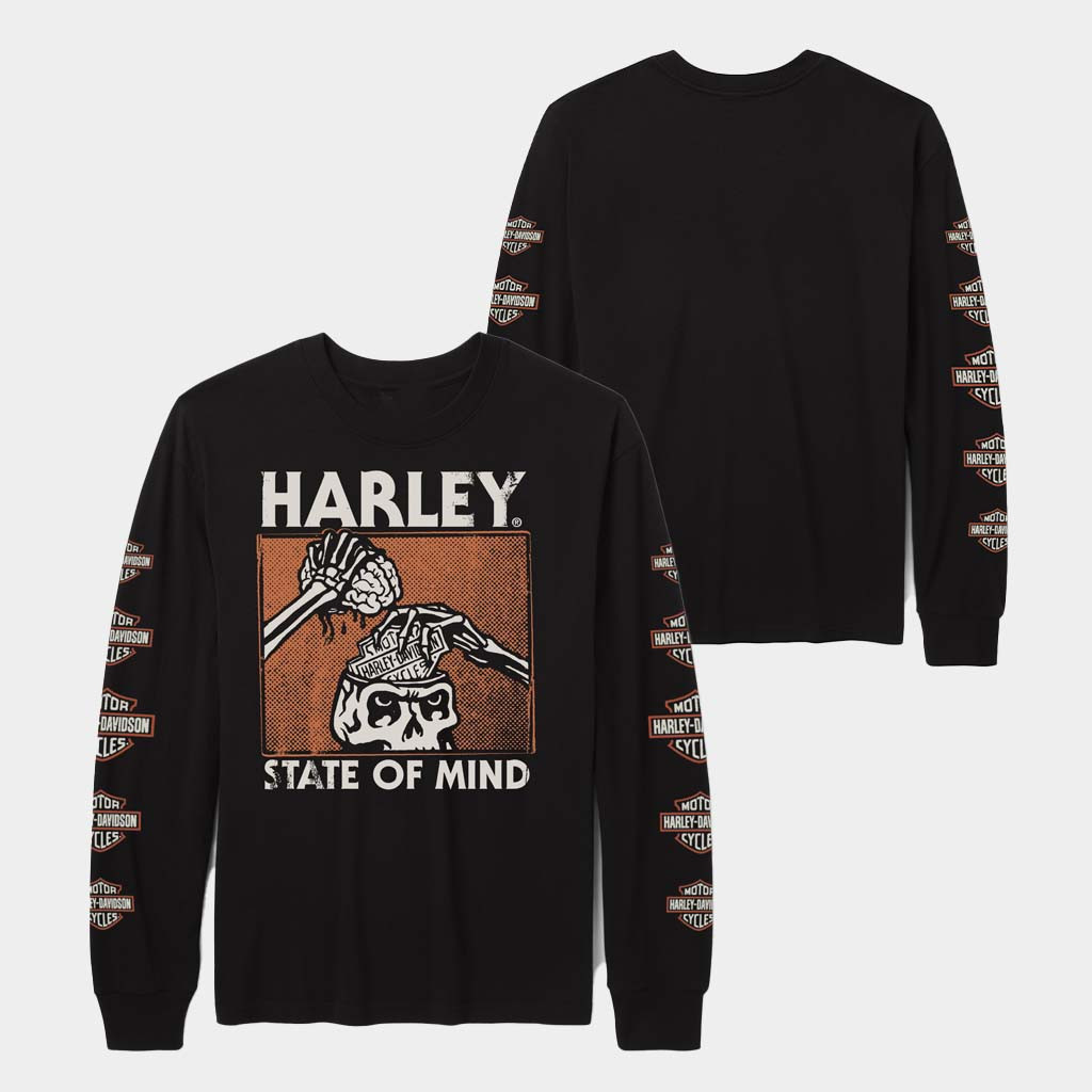 Harley Davidson Merch H D State Of Mind Long Sleeve T-Shirt Gift For Fans