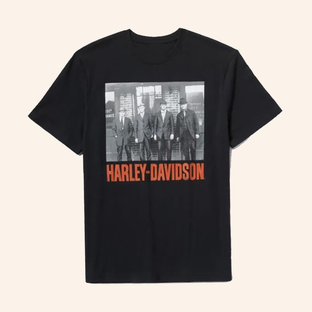 HarleyWorld Chesterfield Merch Harley-Davidson Men's Founders Archival Photo T-Shirt Christmas Presents For Fans HarleyWorld Chesterfield Merch Harley-Davidson Men's Founders Archival Photo T-Shirt Christmas Presents For Fans
