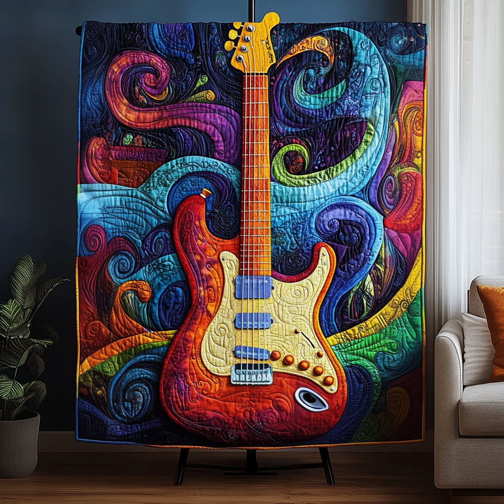 Harmonic Waves Quilted Blanket Gift Ideas For Music Lovers