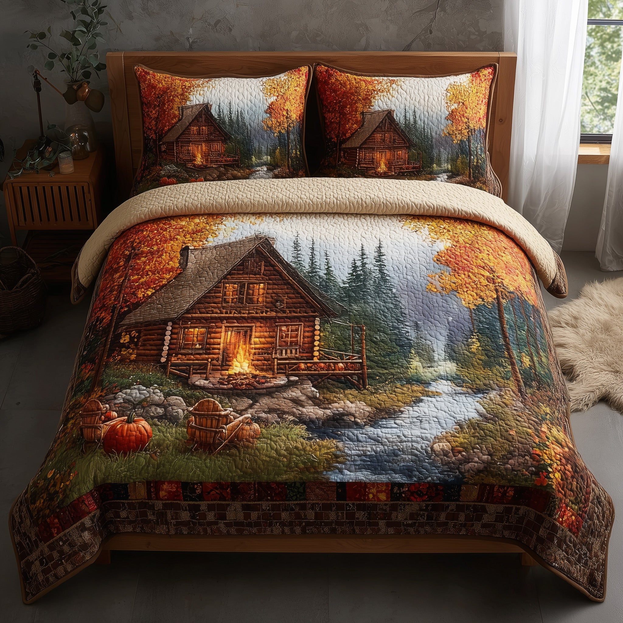 Harmony Fall Quilted Bedding Set Lightweight