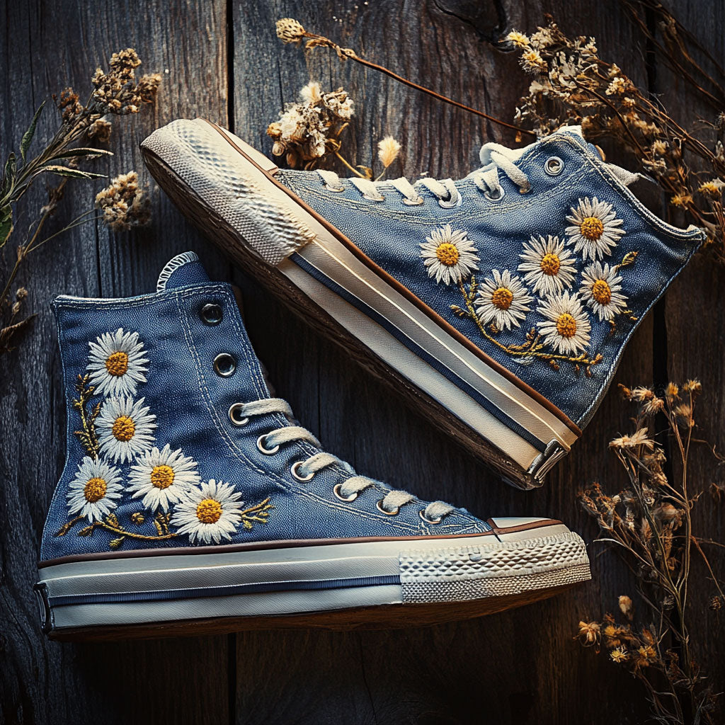Harmony Flower Canvas High Tops Holiday Merch Gift