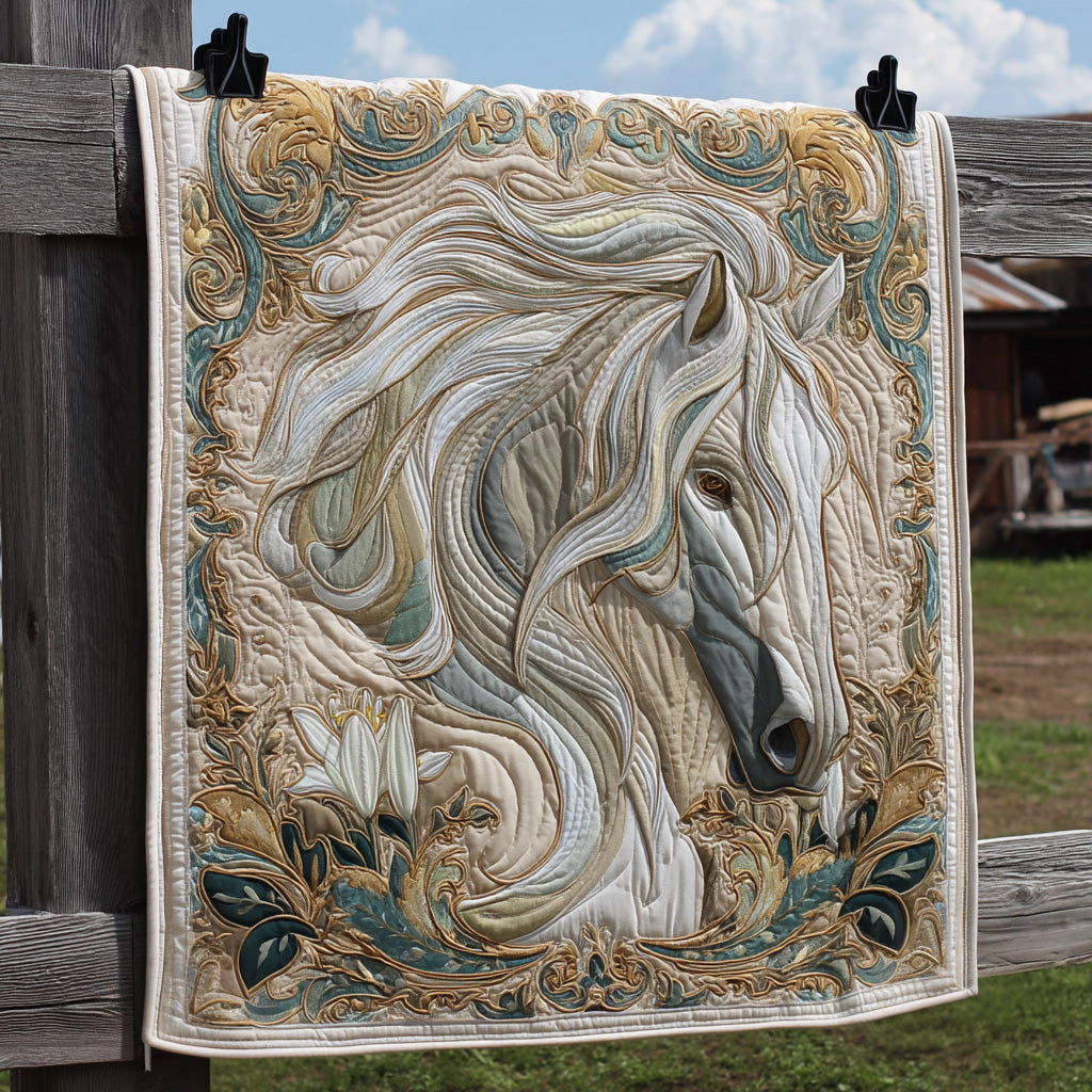 Harmony Horse Quilted Blanket Best Couch Throw Blanket Birthday Gifts For Hummingbird Lovers