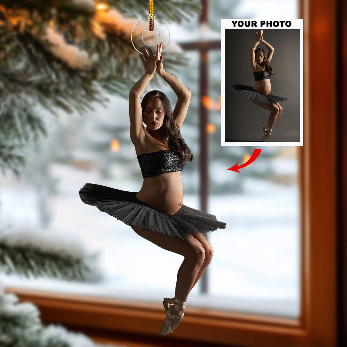 Harmony In Motion Personalized Photo Mica Ornament Christmas Gift For Sport Lovers Bal