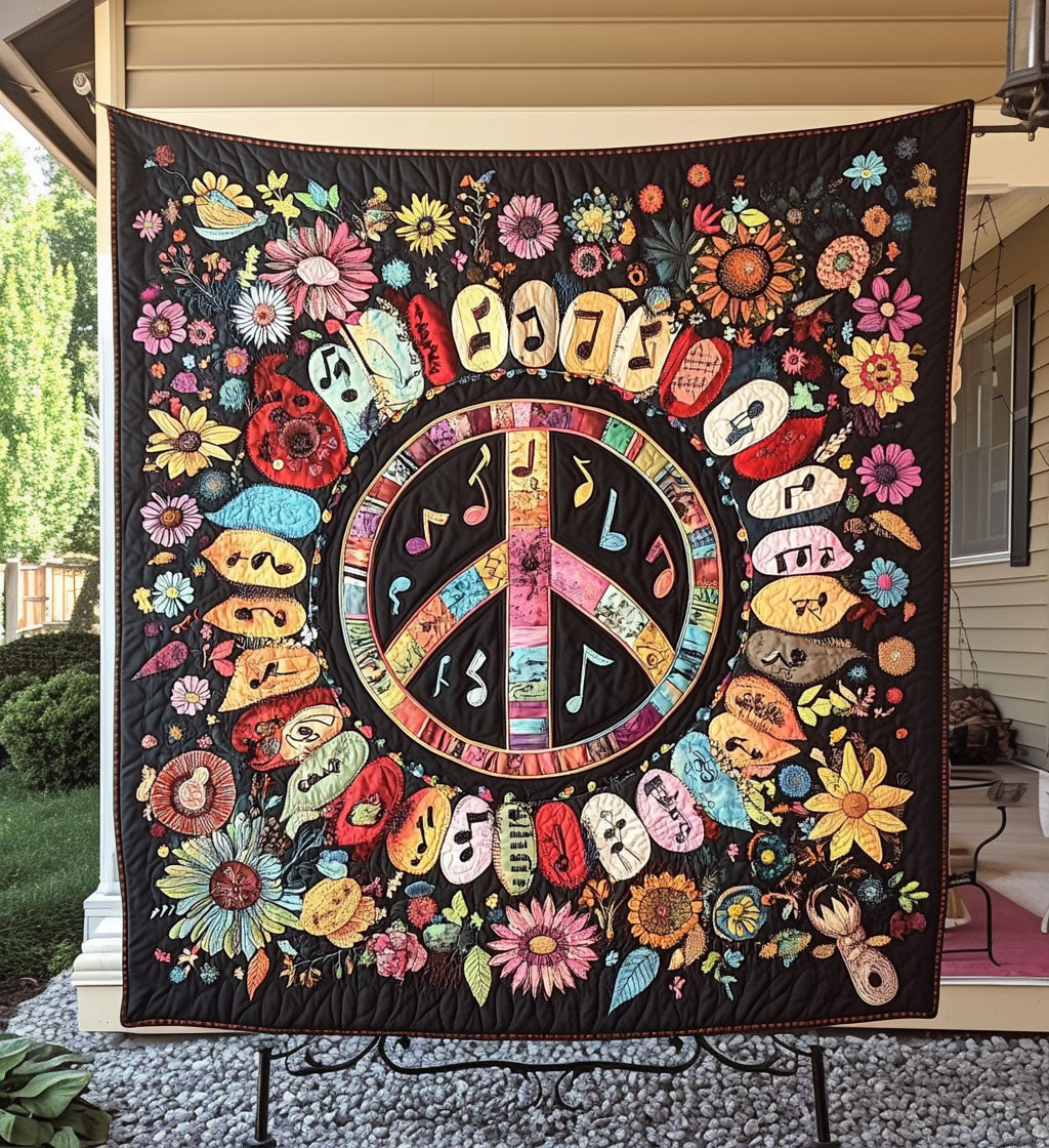 Harmony Music Haven Quilted Blanket Cute Blankets For Her