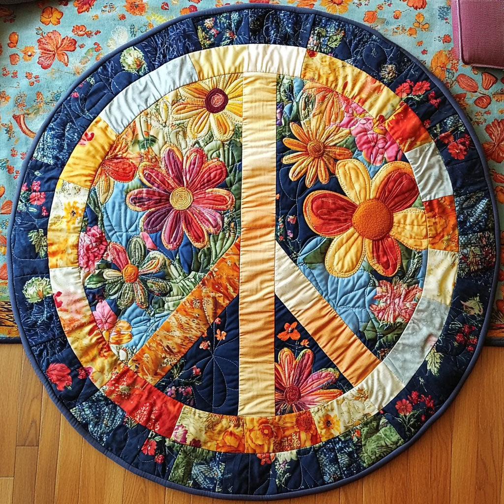 Harmony Petals Quilted Round Mat Front Entryway Ideas Stuff To Get Your Grandma For Christmas