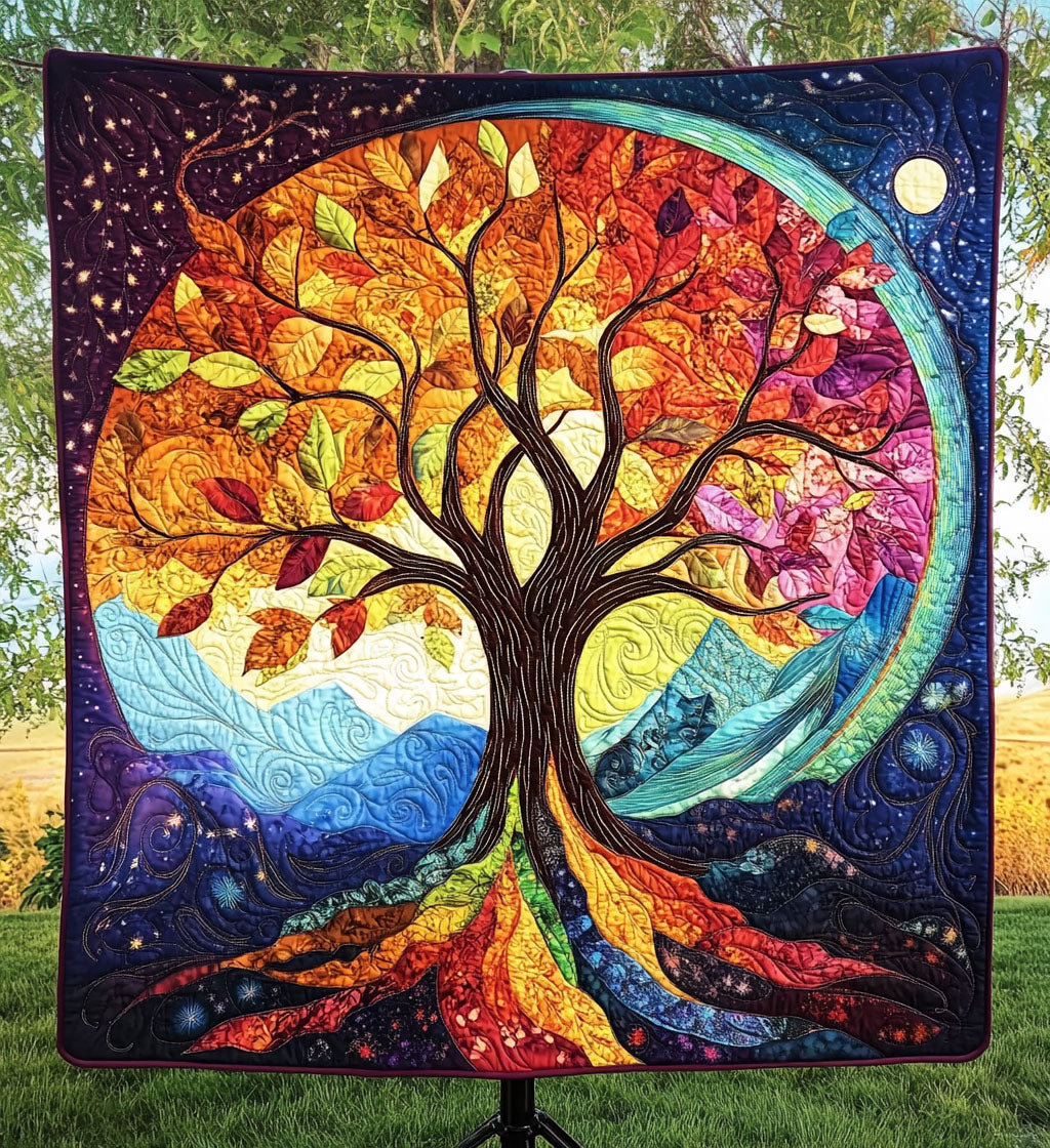 Harmony Roots Quilted Blanket Tree Of Life Memorial Gift