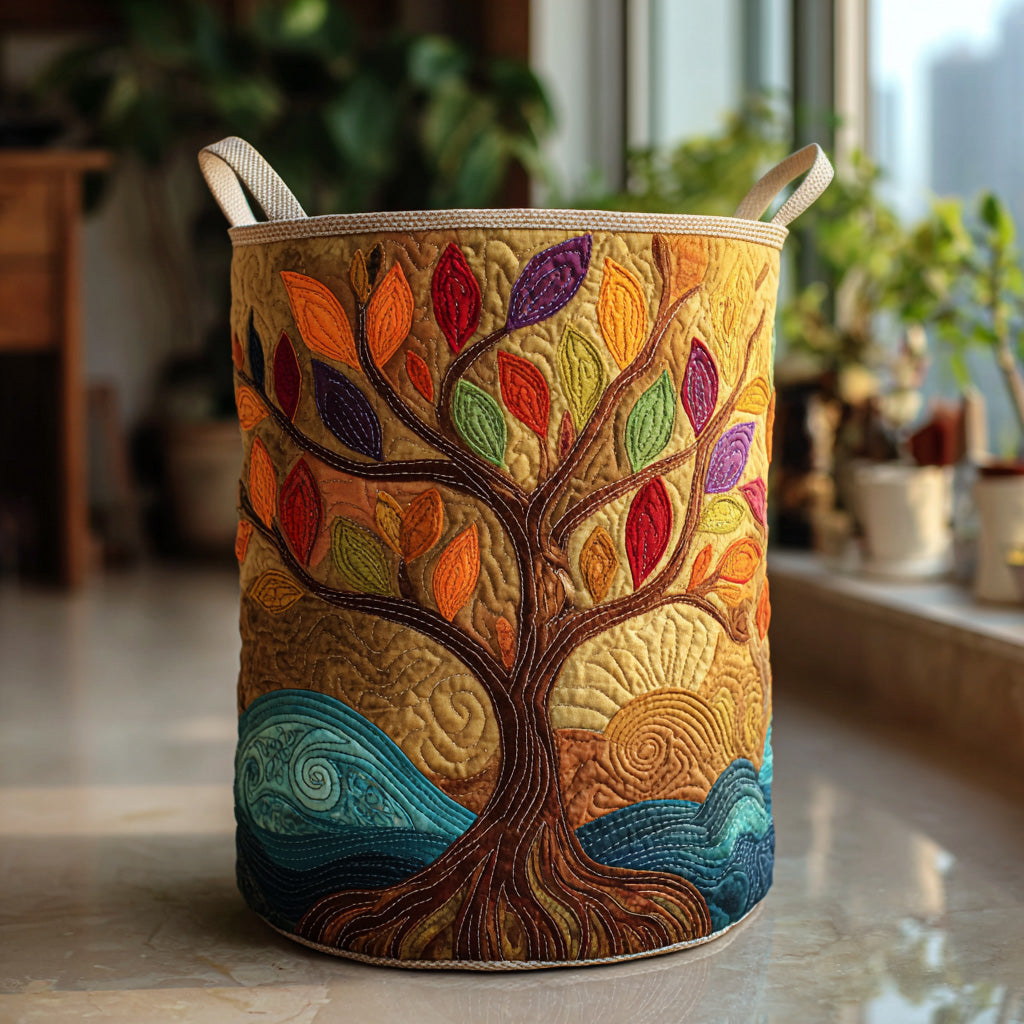 Harmony Roots Quilted Laundry Basket Spring Merch Pick