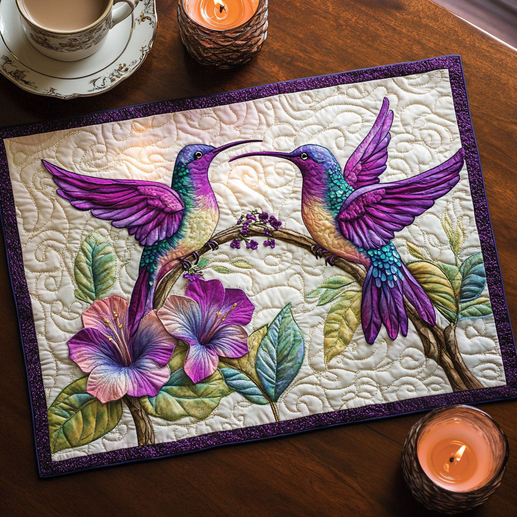 Harmony Sip Quilted Placemat Christmas Kitchen Decor Great Gifts For Bird Watchers