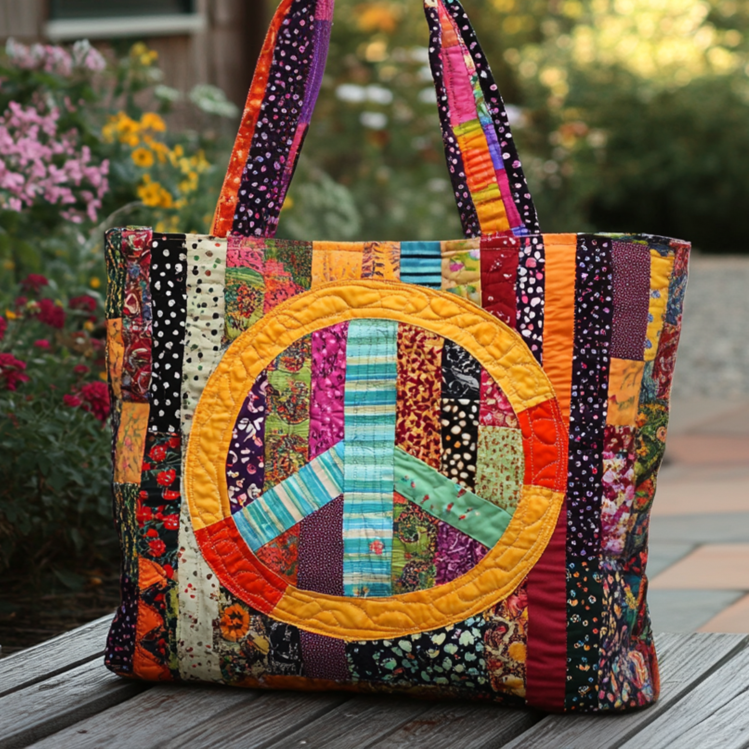 Harmony Stitch Quilted Tote Bag Christmas Gift Ideas For Hippies