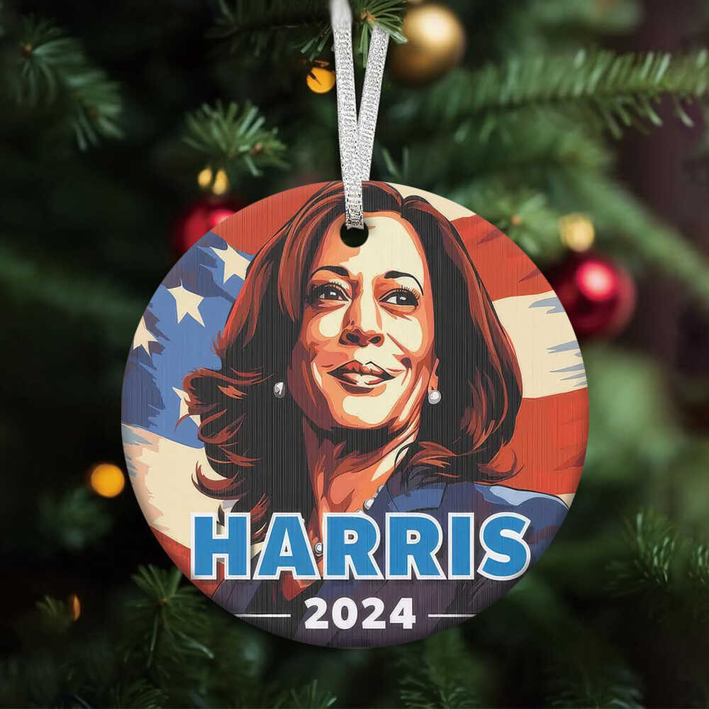 Harris 2024 Ornament Kamala Harris For President Political Christmas Ornament Democrats Gifts