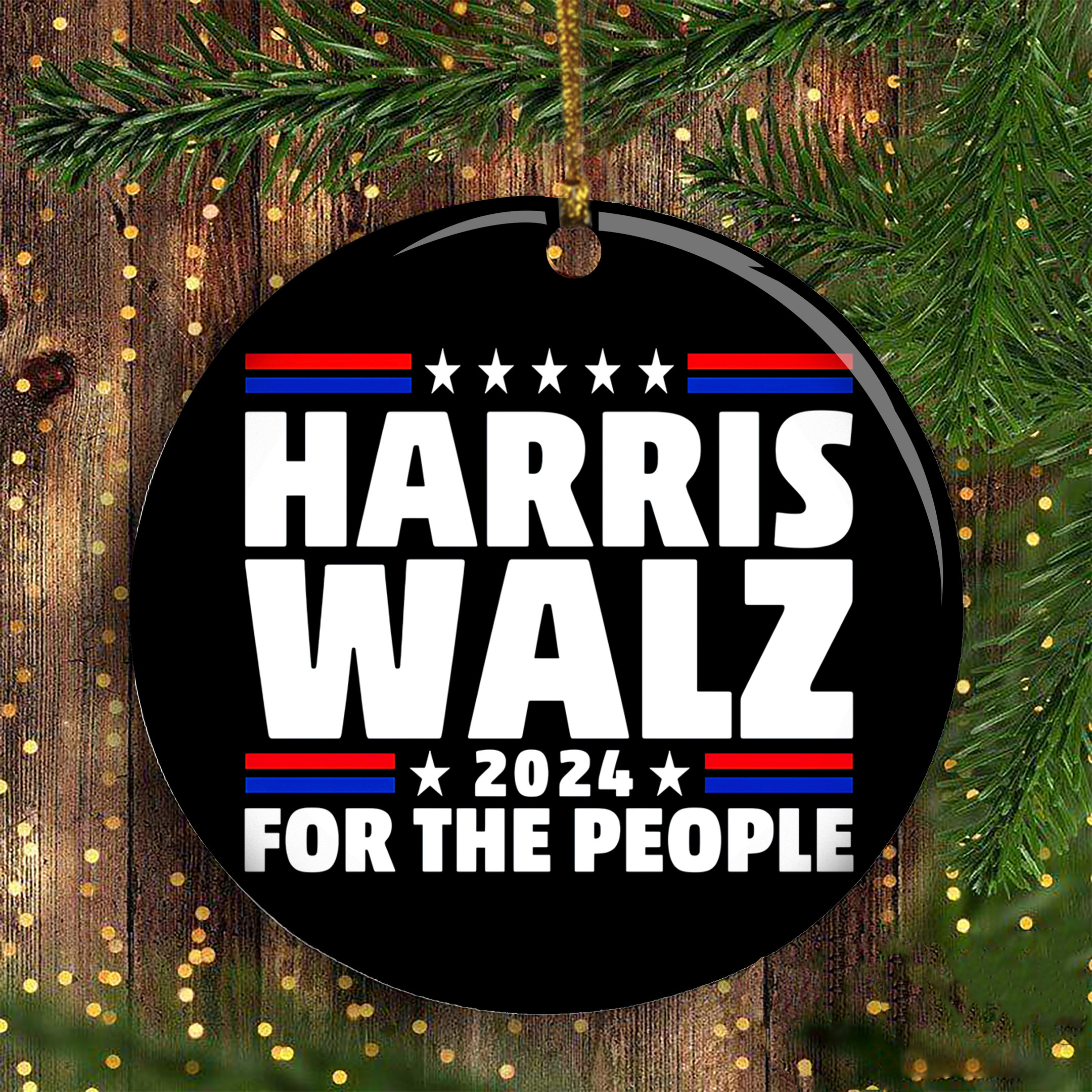 Harris Walz 2024 For The People Ornament Harris For President Walz For VP Political Ornament