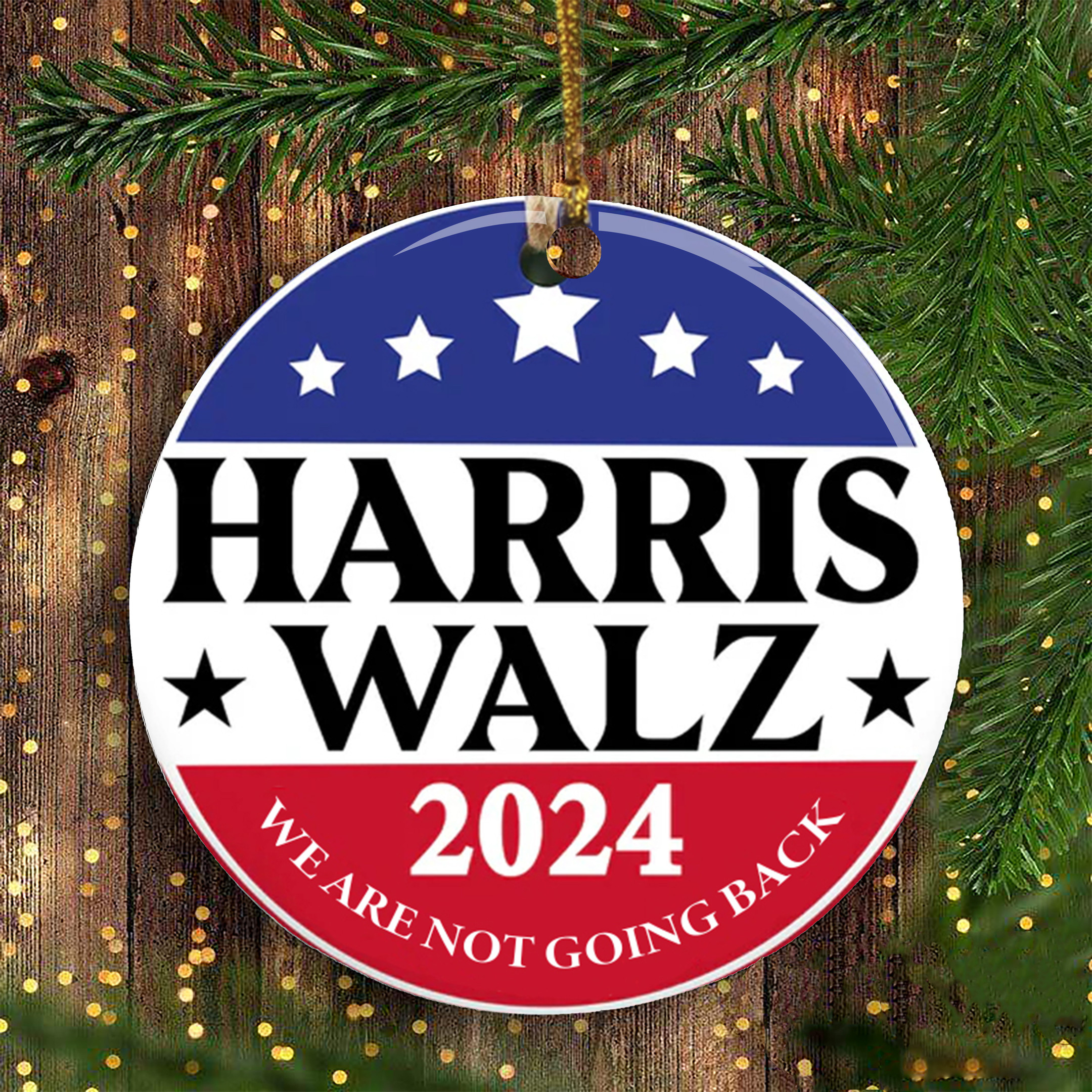 Harris Walz 2024 Ornament Harris For President Walz For VP Xmas Ornament