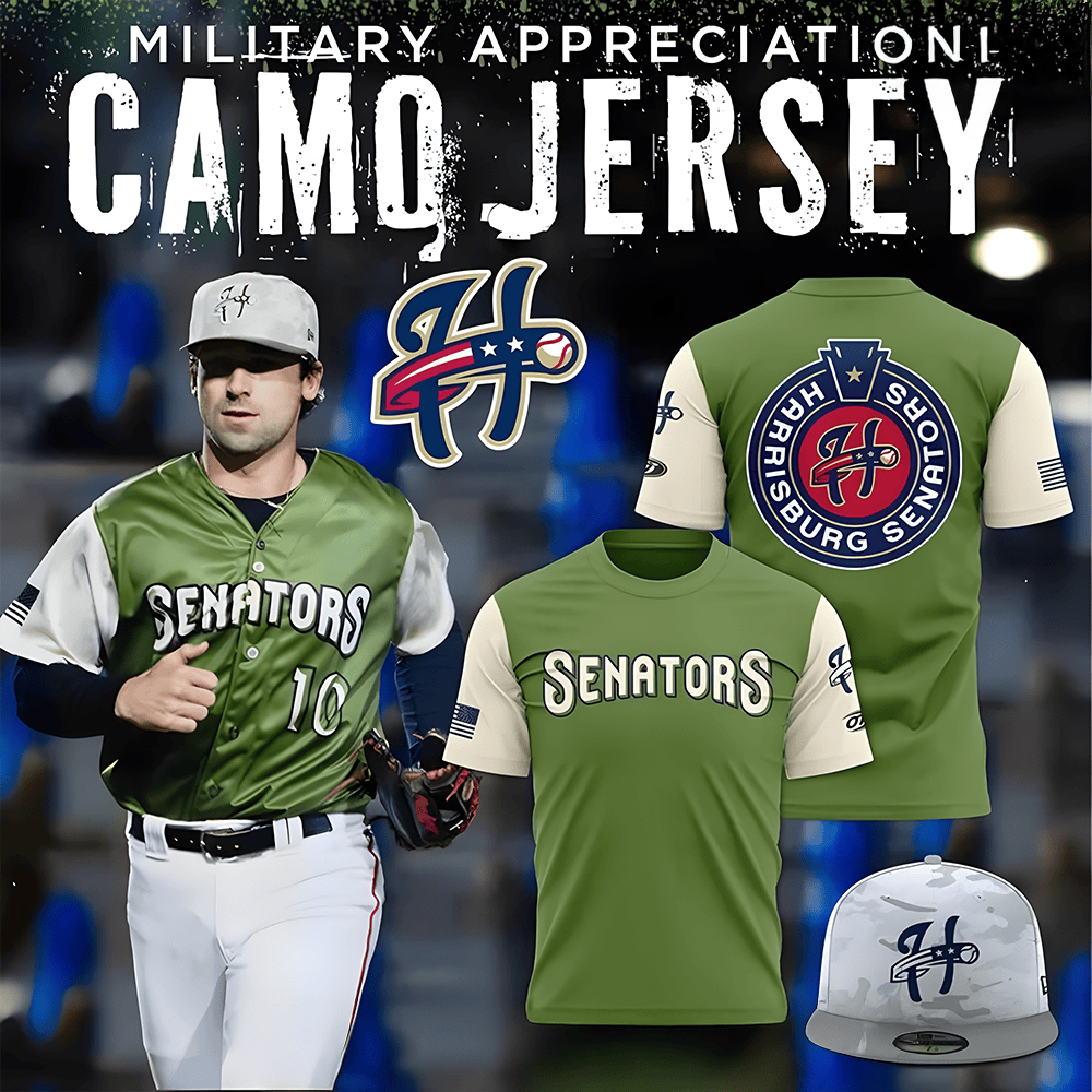 Harrisburg Senators x Military Day 2025 Special T-Shirt Unique Sport Merch For Baseball Fans