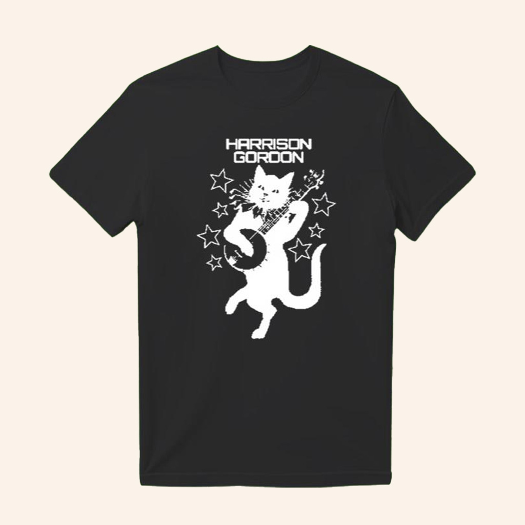 Harrison Gordon Merch Banjo Cat T-Shirt Best Gifts For Music Lovers