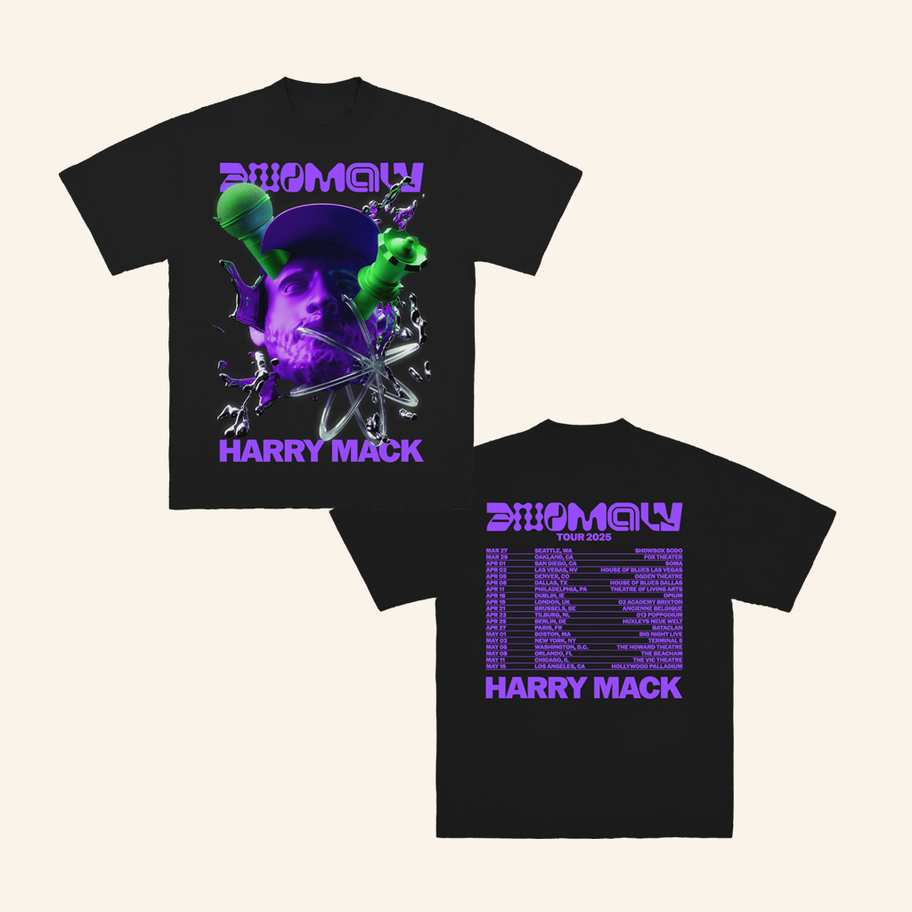 Harry Mack Merch Anomaly Tour 2025 Black T-Shirt Gifts For Fans