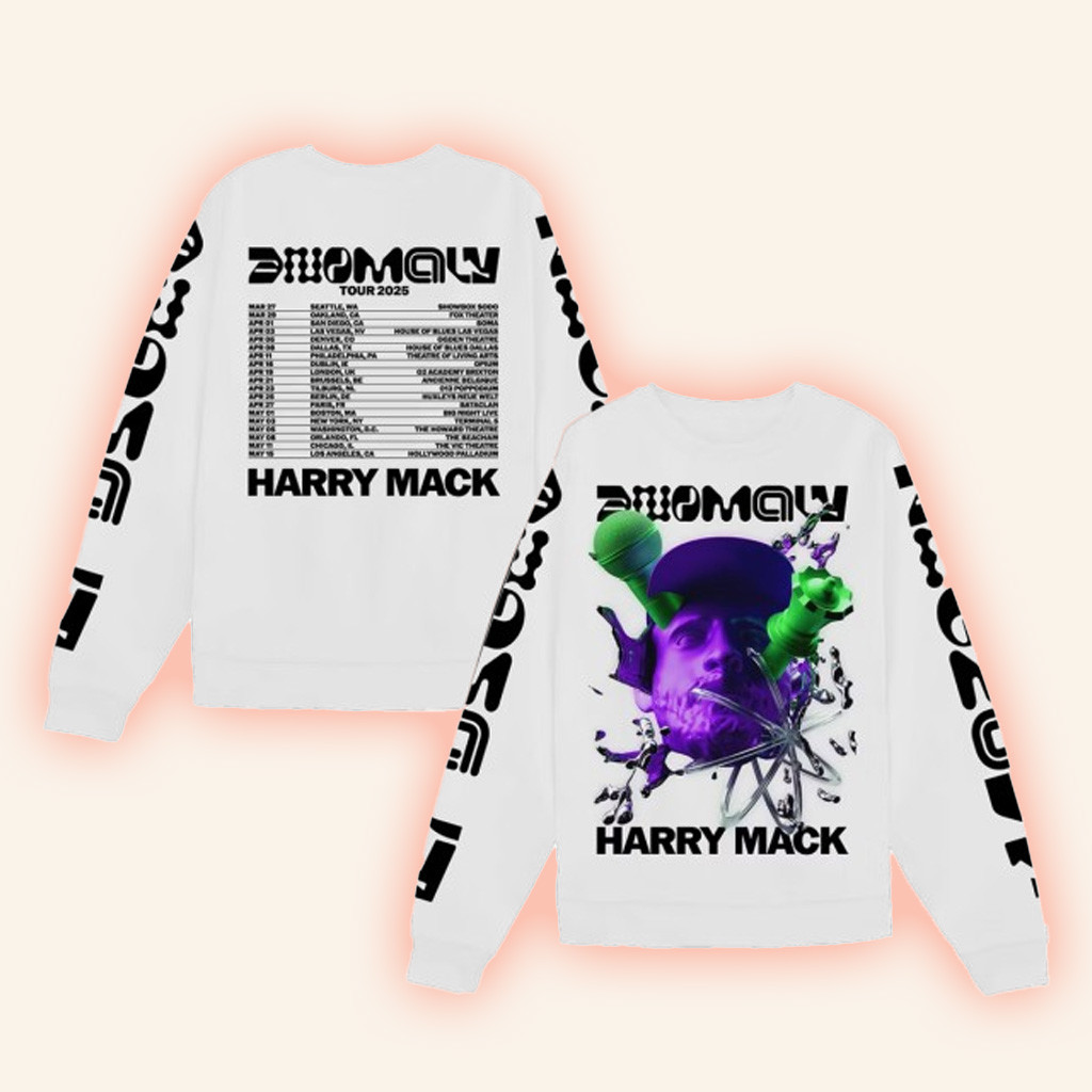 Harry Mack Merch Anomaly Tour 2025 White Long Sleeve T-Shirt Gifts For Fans Harry Mack Merch Anomaly Tour 2025 White Long Sleeve T-Shirt Gifts For Fans