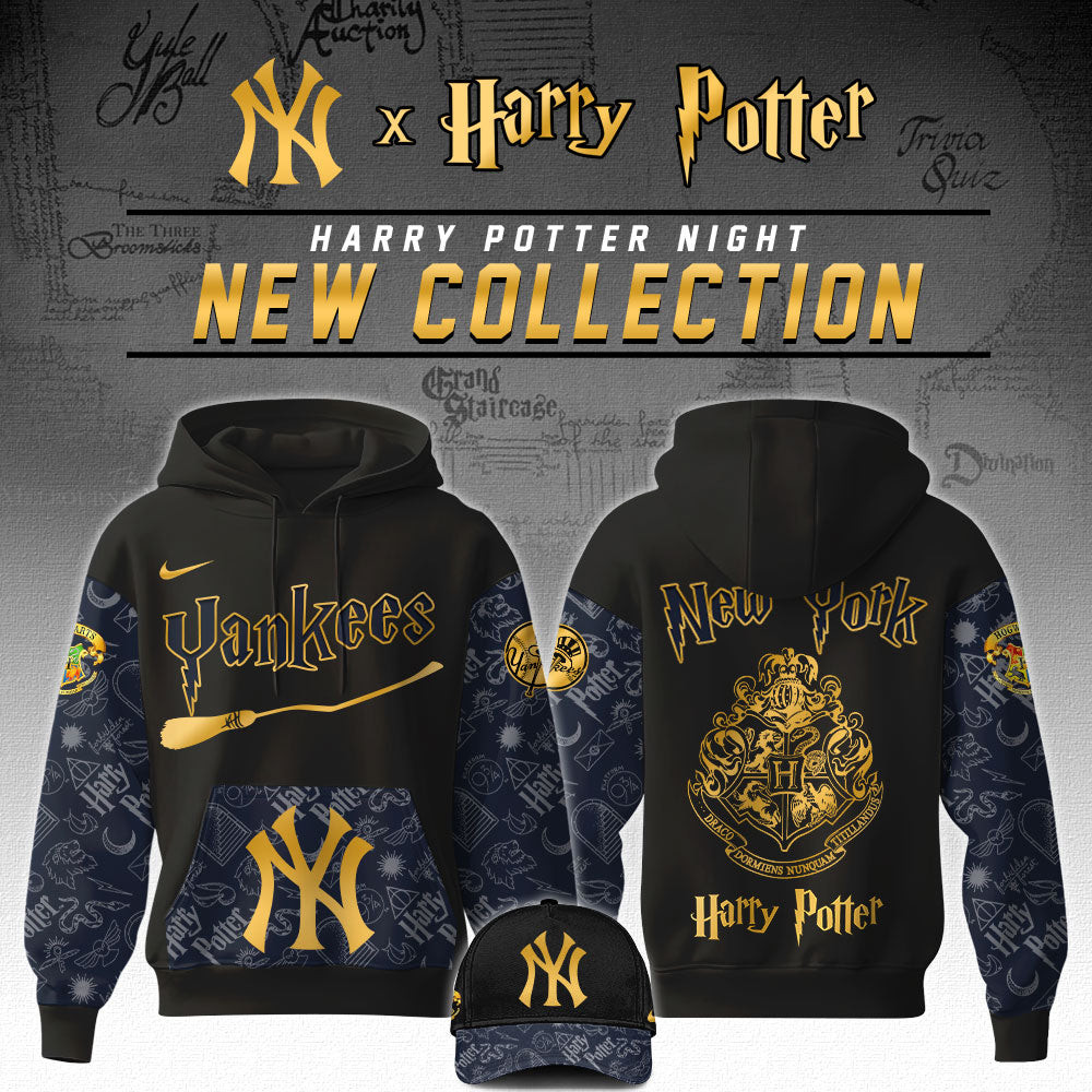 Harry Potter X New York Yankees Hoodie Gift Ideas For Baseball Fans