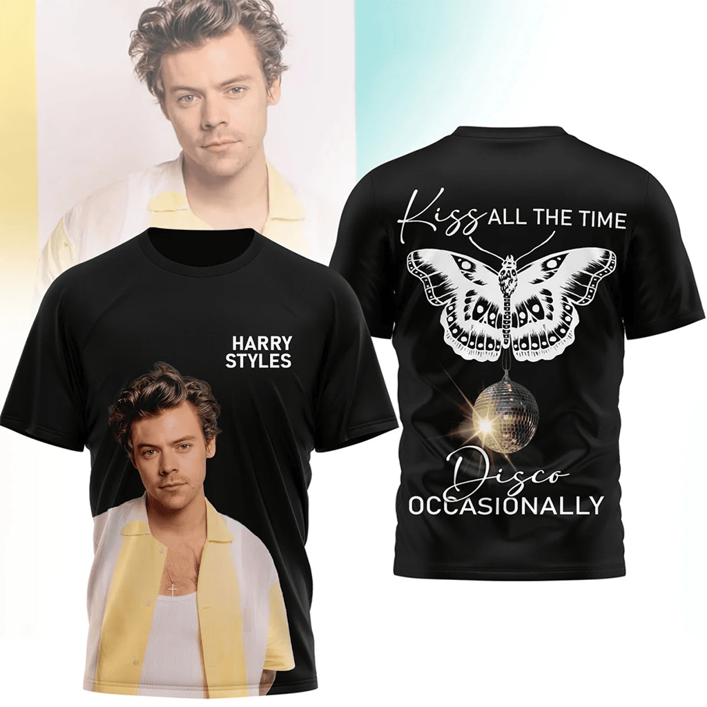 Harry Styles Butterfly Disco Ball Kiss All The Time Apparel Shirt Gift Ideas For Brother
