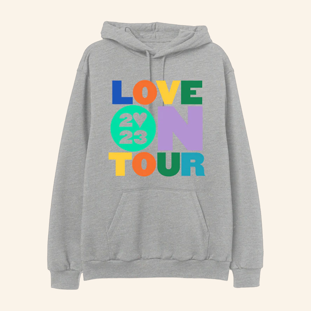 Harry Styles Merch Love On Tour 2023 Gray Hoodie Gifts For Music Enthusiasts Harry Styles Merch Love On Tour 2023 Gray Hoodie Gifts For Music Enthusiasts
