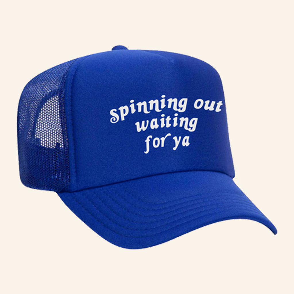 Harry Styles Merch New 2025 Spinning Out Waiting For Ya Blue Trucker Hat Friends Gifts Harry Styles Merch New 2025 Spinning Out Waiting For Ya Blue Trucker Hat Friends Gifts