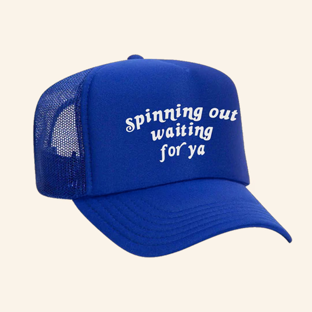 Harry Styles Merch Spinning Out Waiting For Ya Blue Trucker Hat Music Lover Gifts For Him Harry Styles Merch Spinning Out Waiting For Ya Blue Trucker Hat Music Lover Gifts For Him