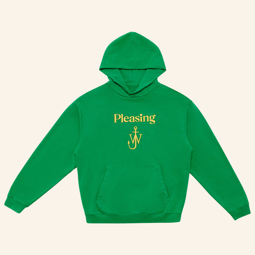 Harry Styles Pleasing Merch The Pleasing x JW Anderson Logo Hoodie Green Friends Gifts Harry Styles Pleasing Merch The Pleasing x JW Anderson Logo Hoodie Green Friends Gifts