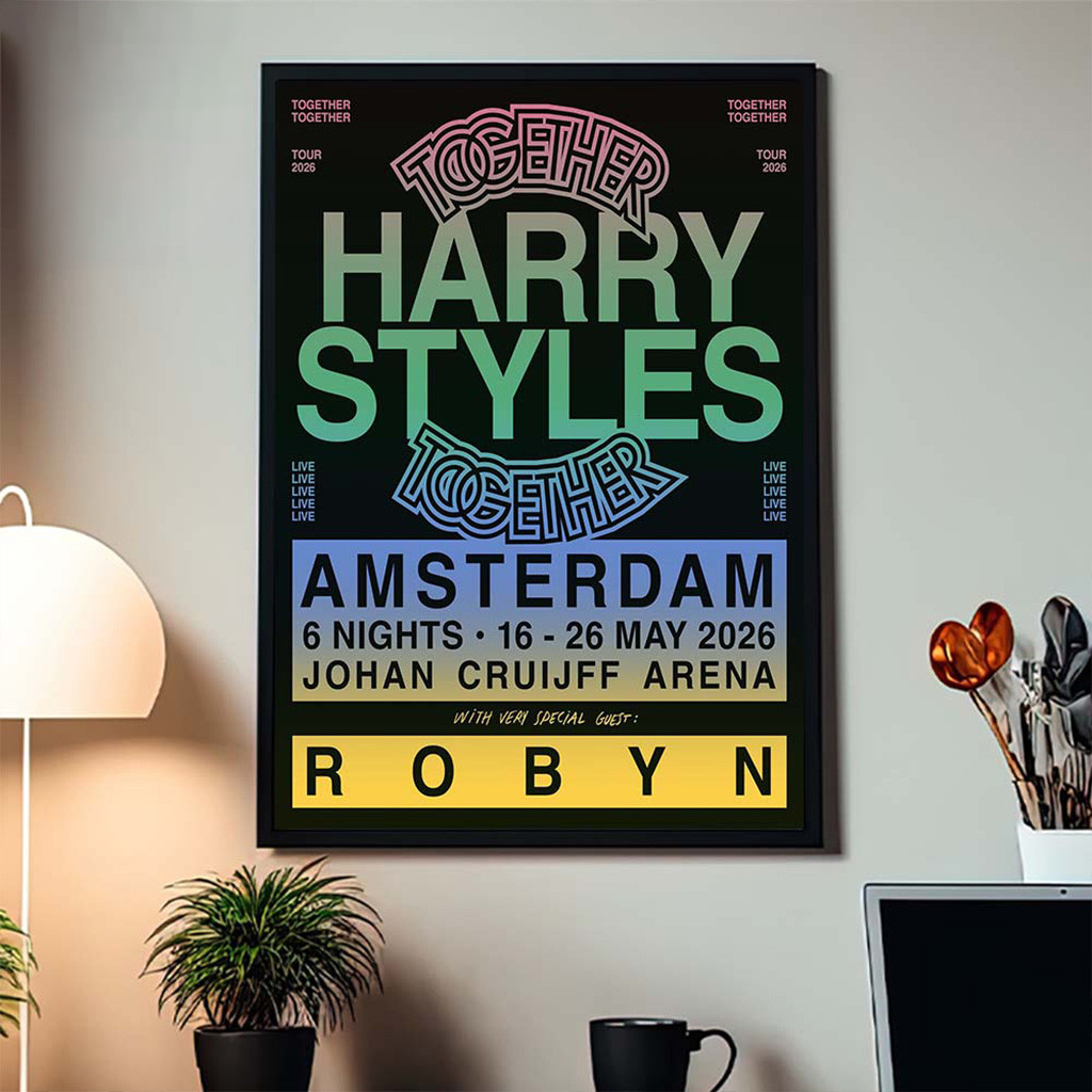 Harry Styles Together Together Tour 2026 Amsterdam Netherlands At Johan Cruijff Arena Poster Harry Styles Together Together Tour 2026 Amsterdam Netherlands At Johan Cruijff Arena Poster