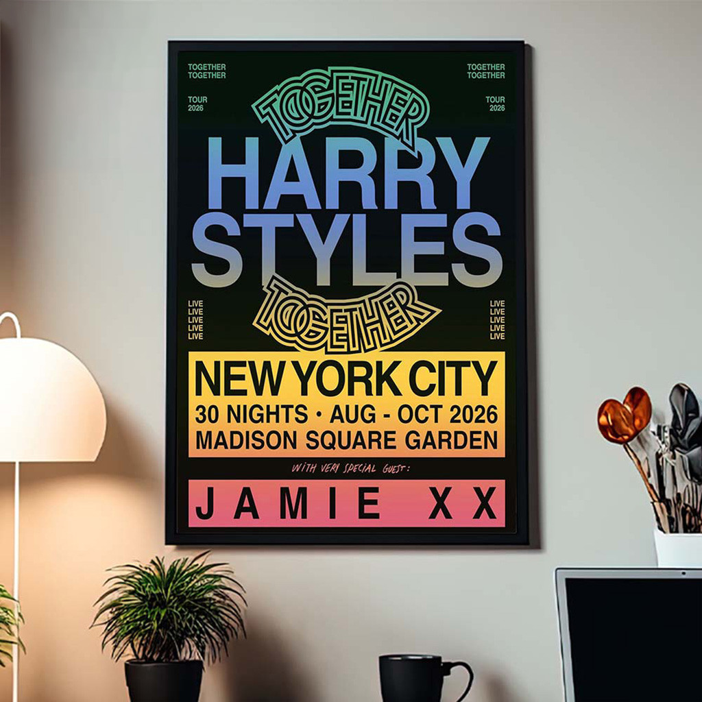 Harry Styles Together Together Tour 2026 At Madison Square Garden In New York City 30 Nights Poster