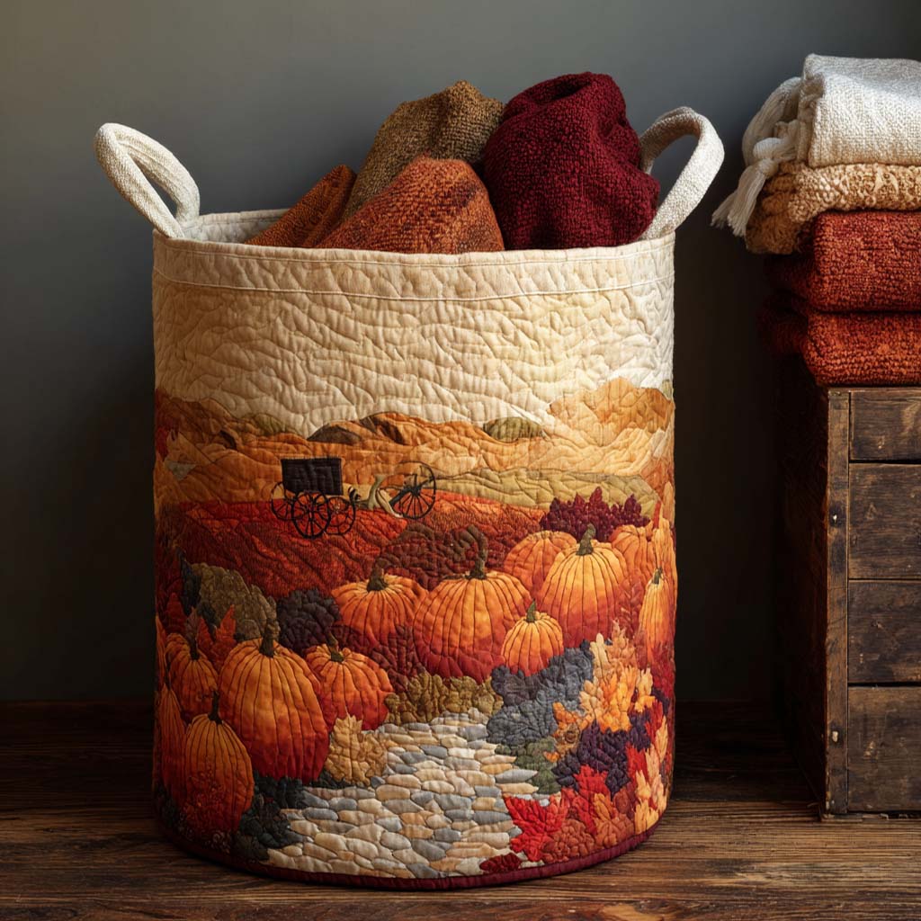 Harvest Bin Quilted Laundry Basket Ideal Present For Newlyweds