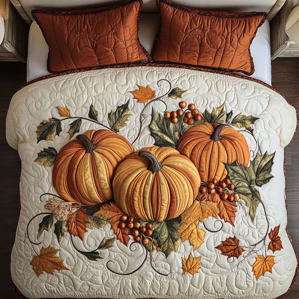 Harvest Blessing Joy Quilted Bedding Set Best Comforter Sets Fall Autumn Gifts For Her