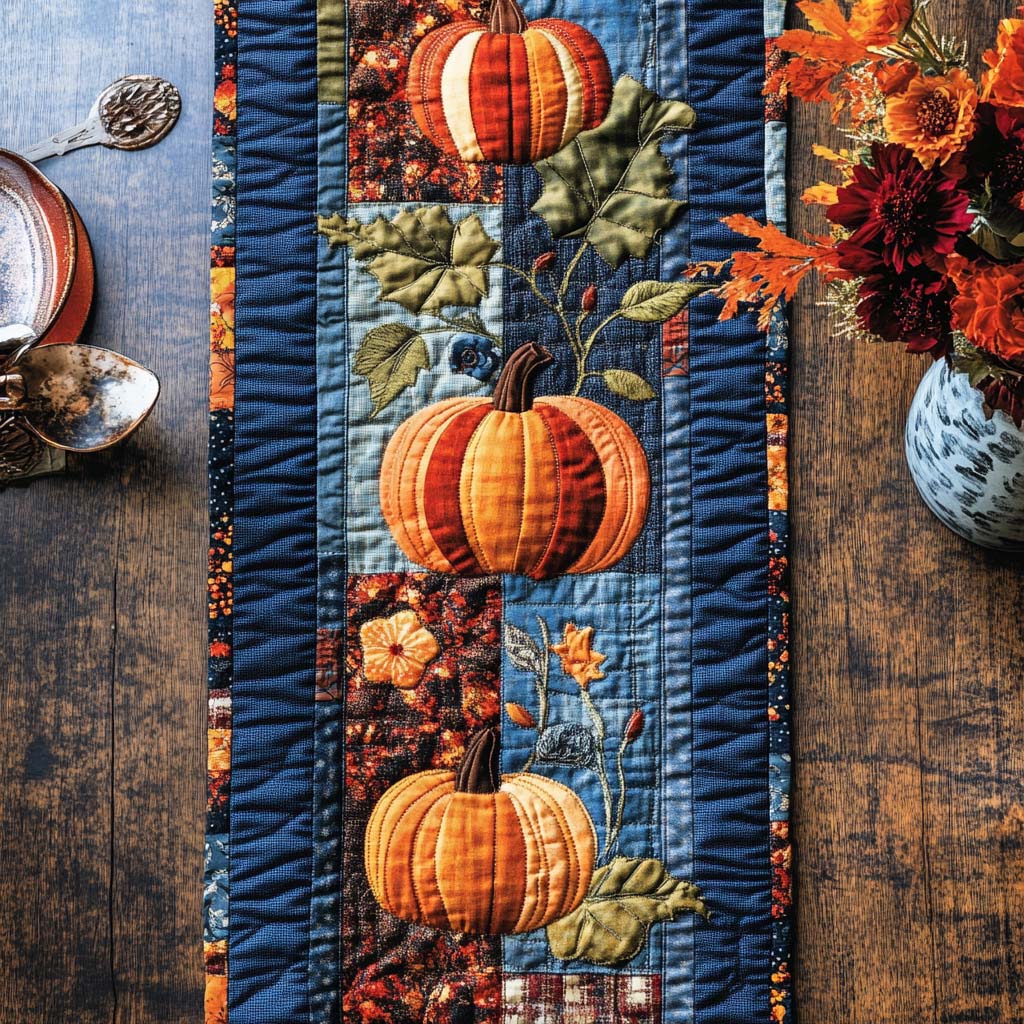 Harvest Bloom Quilted Table Runner Fall Table Runner Decor Gifts For Family