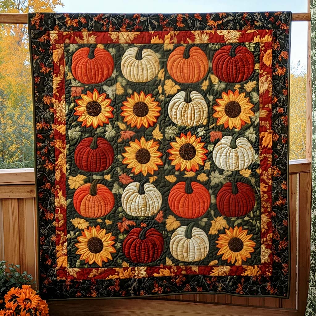 Harvest Blooms Quilted Blanket Cozy Fall Gift Ideas