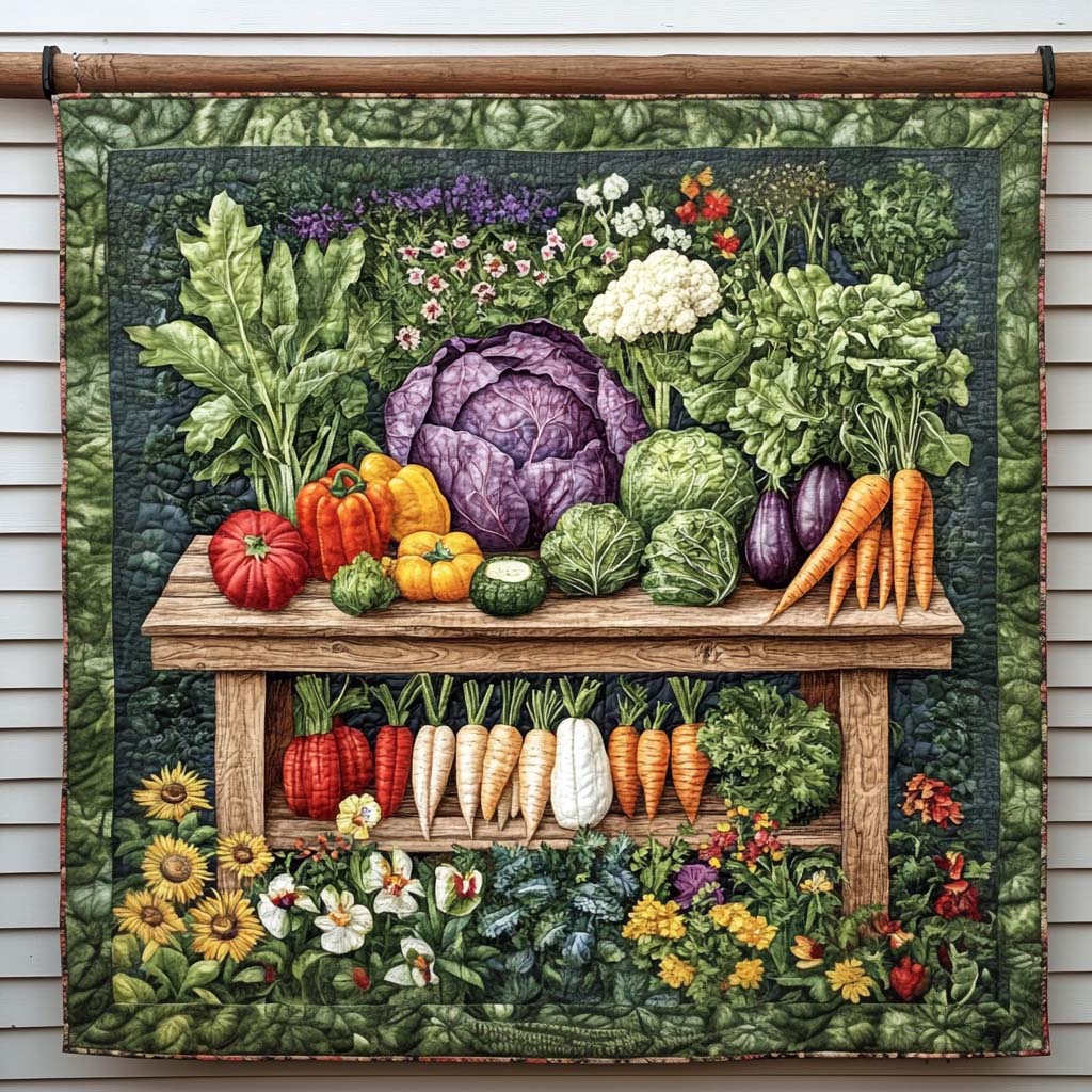 Harvest Bounty Quilted Blanket Gifts For Garden Lovers