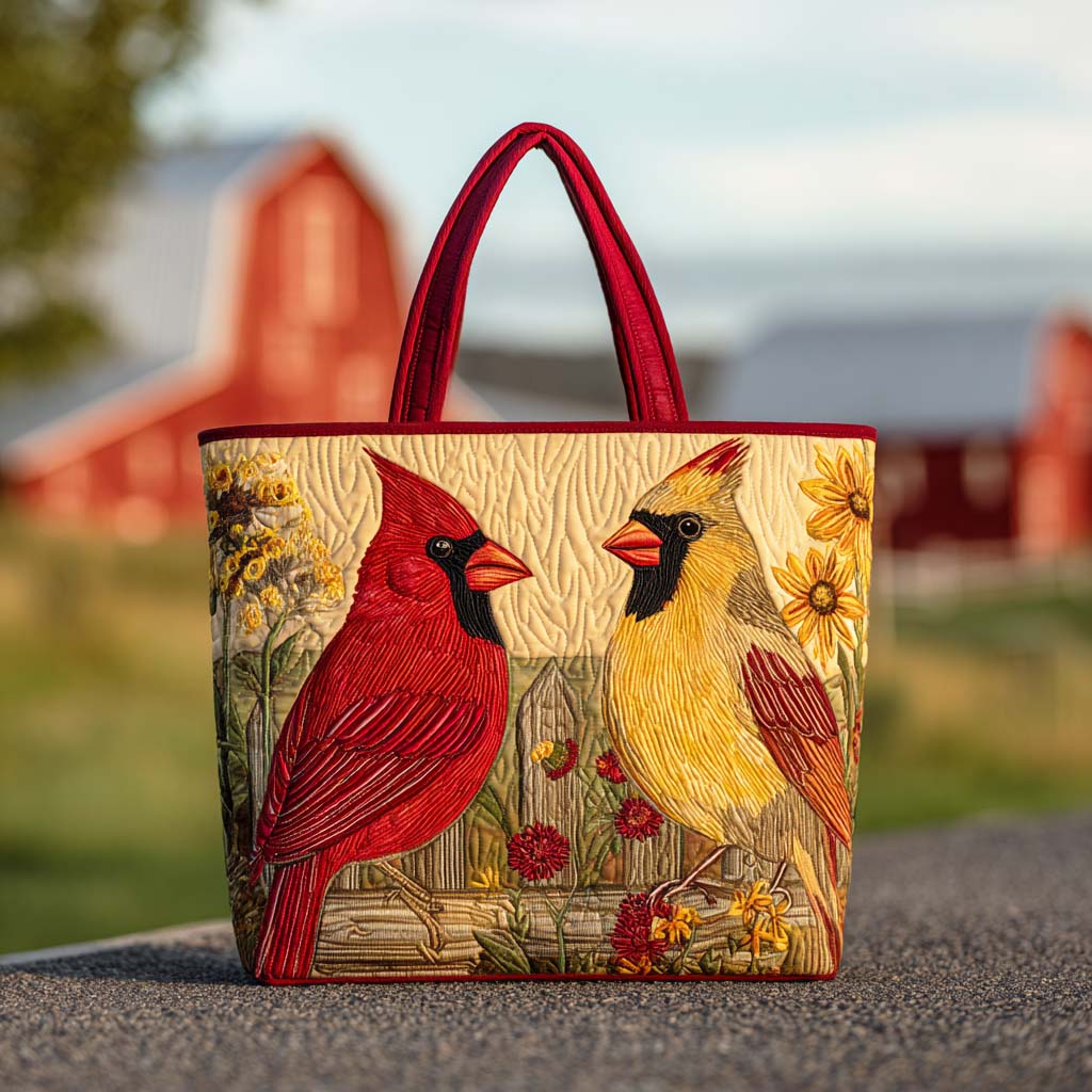 Harvest Cardinal Quilted Tote Bag Cardinal Gifts For Mom