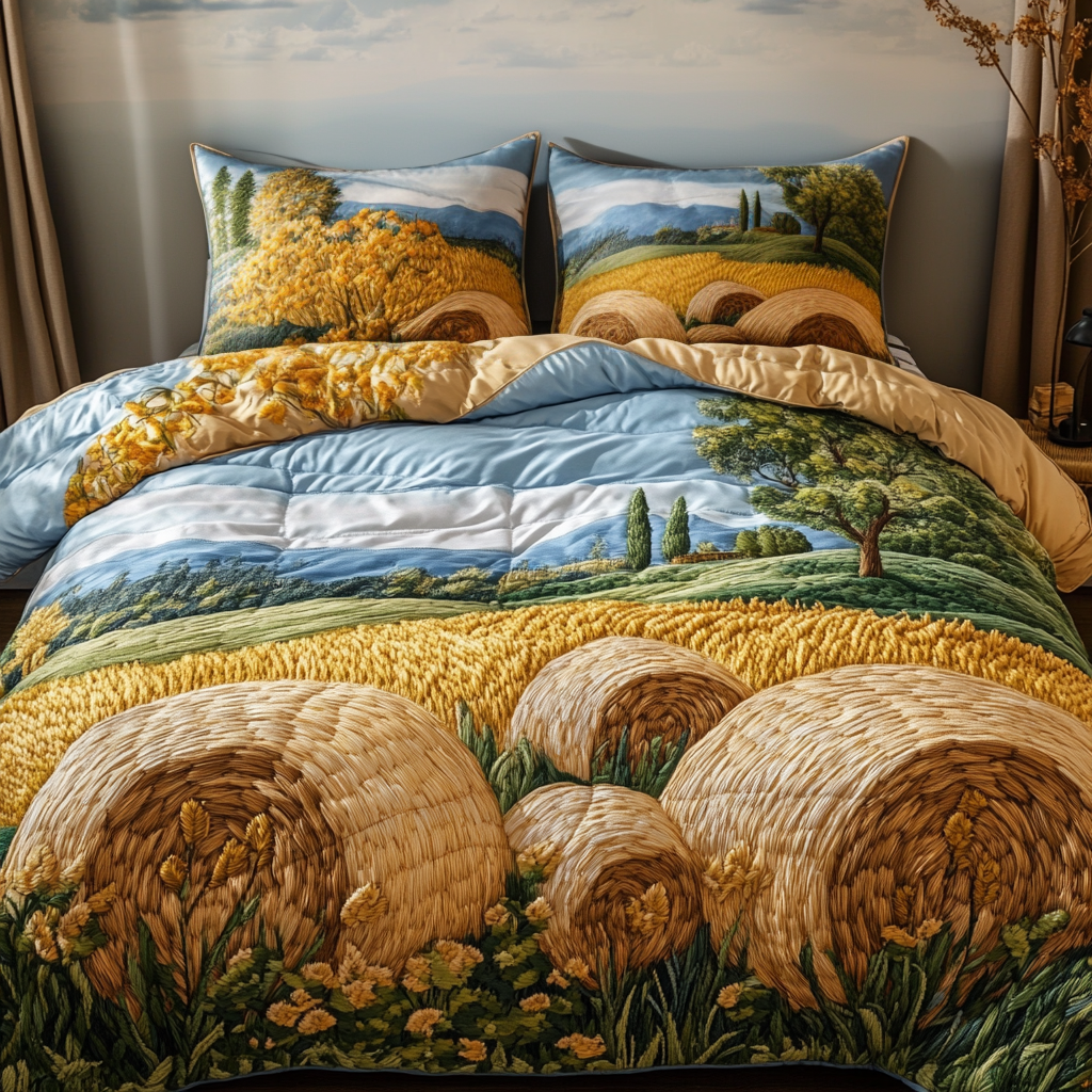 Harvest Dreams Quilted Bedding Set Bed Room Decoration Christmas Gift Ideas For Wife