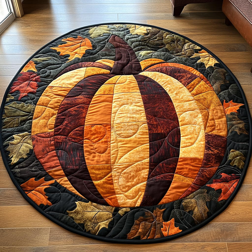 Harvest Dreams Quilted Round Mat Unique Front Door Decor Things To Get For Your Grandma For Christmas
